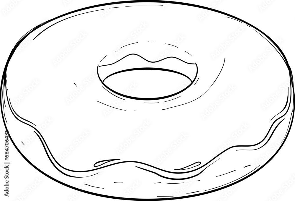 Donut Hand Drawn Illustration Isolated Vector Donut Hand Drawn Illustration Isolated Vector