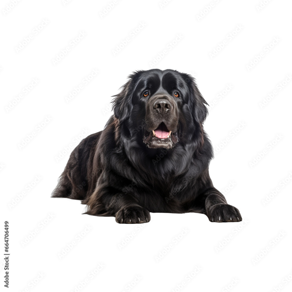 Newfoundland dog breed no background