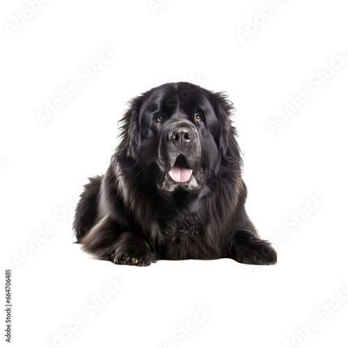 Newfoundland dog breed no background