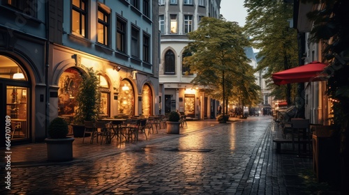 Beautiful views of European streets
