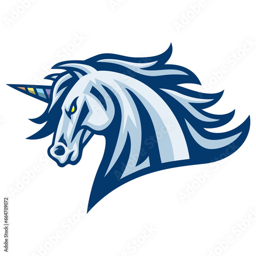 Fototapeta Naklejka Na Ścianę i Meble -  Unicorn Logo Mascot Illustration Design