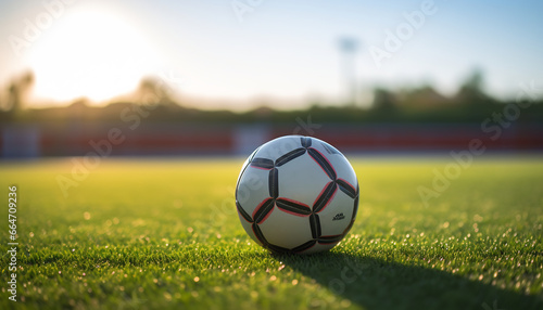 Photo of a ball in the middle of a soccer field © Miftakhul Khoiri