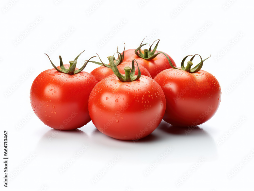 Tomato Studio Shot Isolated on Clear Background, Food Photography, Generative AI
