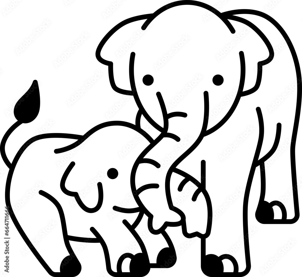 Obraz premium elephant icon