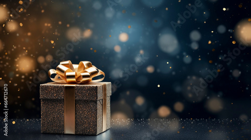 AI art  shining present  　輝くプレゼント