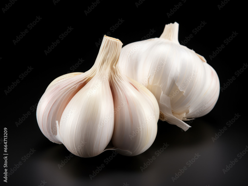 Garlic Studio Shot Isolated on Clear Background, Food Photography, Generative AI Garlic Studio Shot Isolated on Clear Background, Food Photography, Generative AI