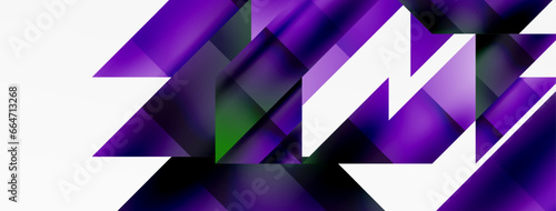Vivid abstraction unfolds. Triangles in seamless harmony, composing dynamic geometric backdrop. Interplay of angles and hues forms captivating tapestry, evoking modernity and artistic allure