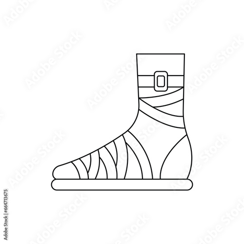 Gladiator shoes icon design. isolated on white background. vector illustration