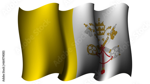 holy see waving flag design vector illustration