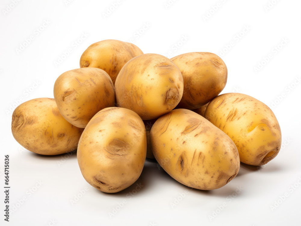 Potato Studio Shot Isolated on Clear Background, Food Photography, Generative AI Potato Studio Shot Isolated on Clear Background, Food Photography, Generative AI