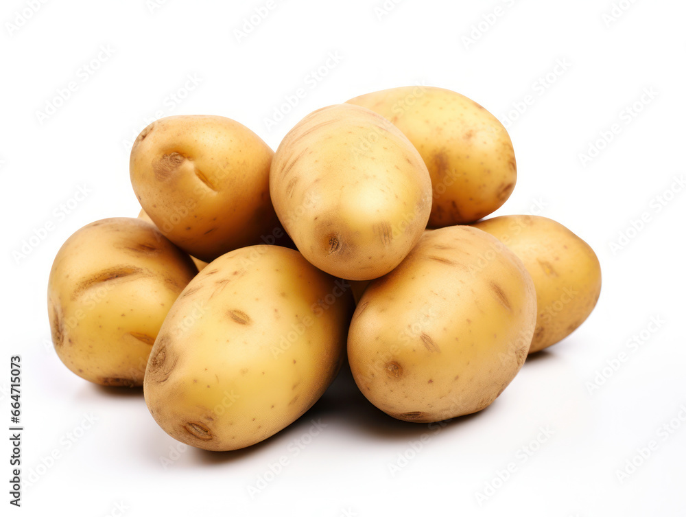 Potato Studio Shot Isolated on Clear Background, Food Photography, Generative AI Potato Studio Shot Isolated on Clear Background, Food Photography, Generative AI