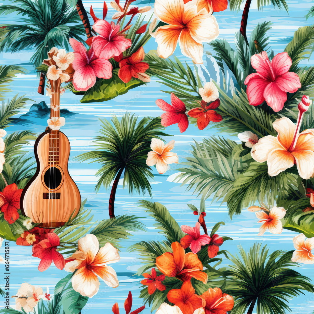 seamless pattern of shirt Hawaii style seamless pattern of shirt Hawaii style