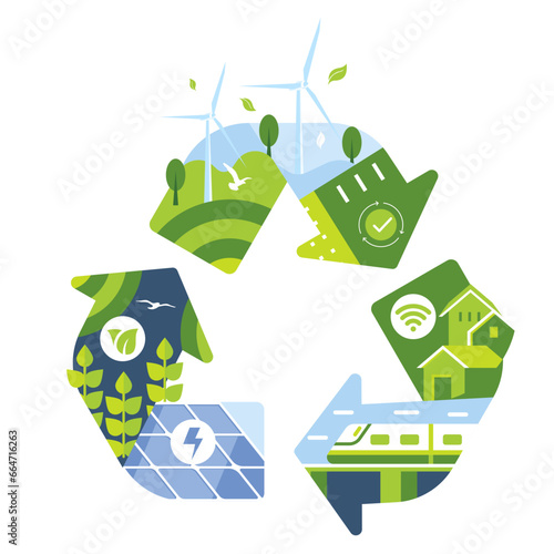 Sustainable Recycling Illustration