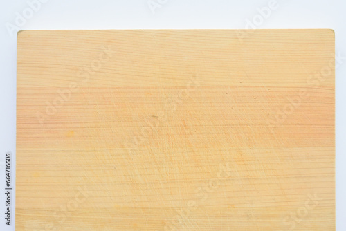 wooden cutting board isolated on white background  plank wood in the kitchen