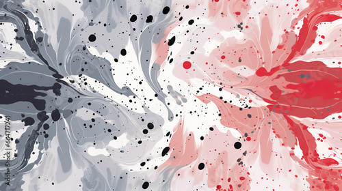 Abstract red and black splash wallpaper pattern