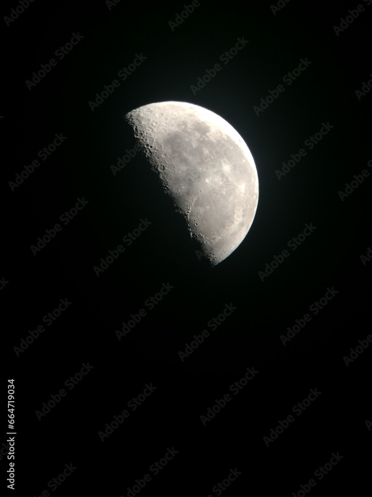 The Last Quarter Moon seen with a telescope. The Last Quarter Moon seen with a telescope.