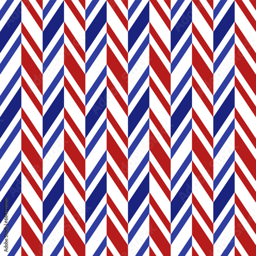 4th of July shade herringbone pattern. Herringbone vector pattern. Seamless geometric pattern for clothing, wrapping paper, backdrop, background, gift card.
