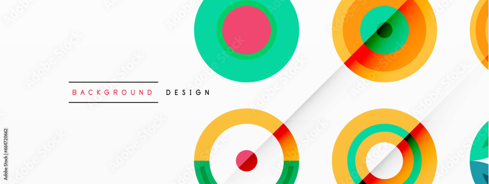Colorful circles in a grid composition abstract background. Design for wallpaper, banner, background, landing page, wall art, invitation, prints, posters Colorful circles in a grid composition abstract background. Design for wallpaper, banner, background, landing page, wall art, invitation, prints, posters