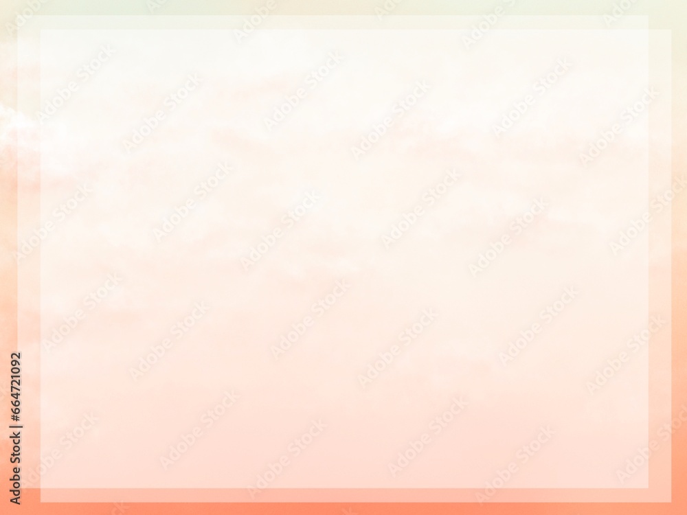 Obraz premium オレンジのグラデーションが綺麗なフレーム背景イラスト