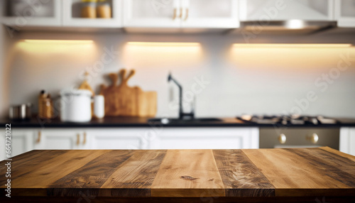 Blurred kitchen AI generative.