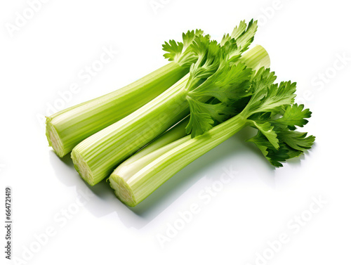 Celery Studio Shot Isolated on Clear Background, Food Photography, Generative AI