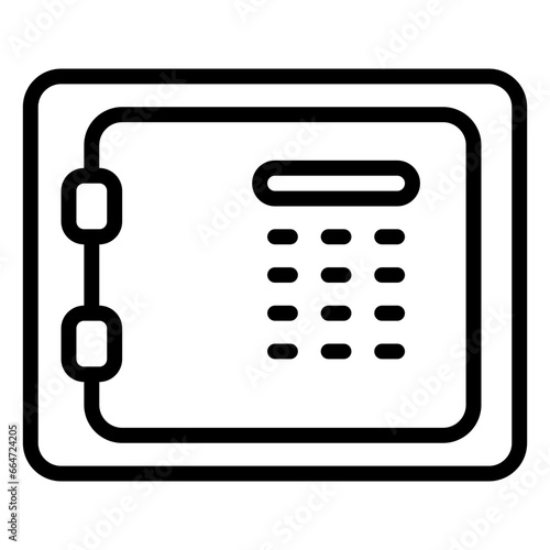 Strongbox icon, line icon style