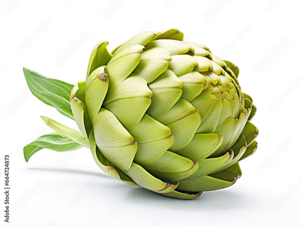 Fototapeta premium Artichoke Studio Shot Isolated on Clear Background, Food Photography, Generative AI