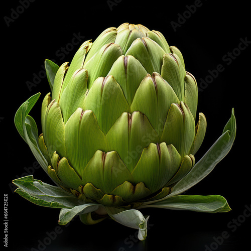 Artichoke Studio Shot Isolated on Clear Background, Food Photography, Generative AI