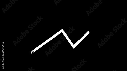 Set of Animated Hand Drawn Arrow Line Elements. Transparent Background. 4K Video