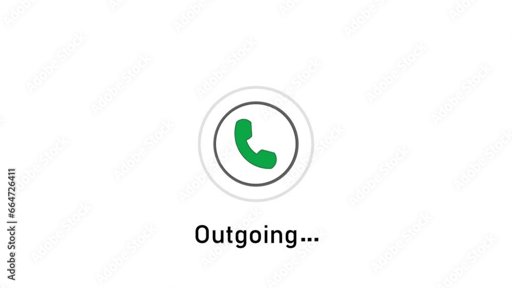 Calling icon concept animation and radio wave background Calling icon concept animation and radio wave background