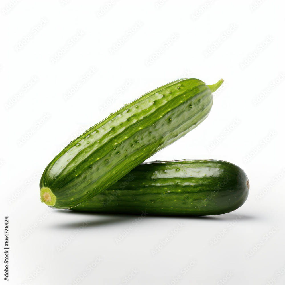 Cucumber Studio Shot Isolated on Clear Background, Food Photography, Generative AI Cucumber Studio Shot Isolated on Clear Background, Food Photography, Generative AI