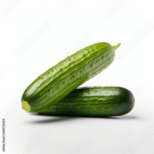 Cucumber Studio Shot Isolated on Clear Background, Food Photography, Generative AI