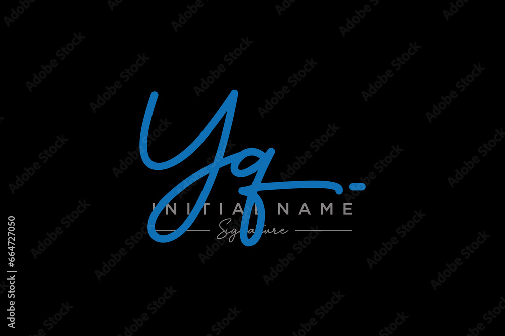 Initial YQ signature logo template vector. Hand drawn Calligraphy lettering Vector illustration. Initial YQ signature logo template vector. Hand drawn Calligraphy lettering Vector illustration.