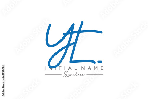 Initial YT signature logo template vector. Hand drawn Calligraphy lettering Vector illustration.