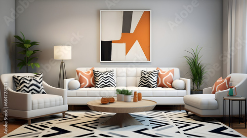 modern living room with sofa