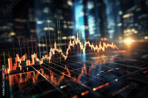 Stock market or forex trading graph. © Sajeda