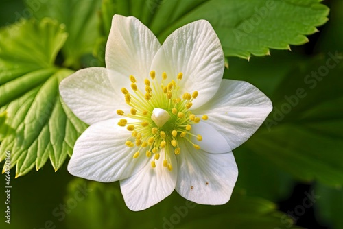 Beautiful strawberry flower.