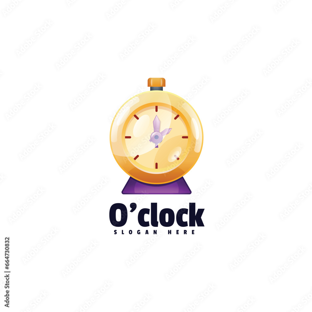 O'clock colorful logo design O'clock colorful logo design