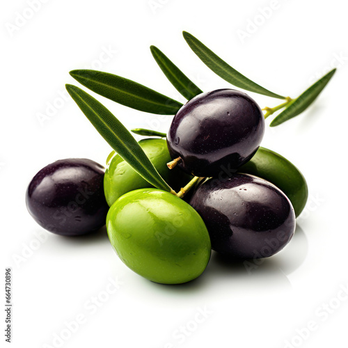 Olives Studio Shot Isolated on Clear Background, Food Photography, Generative AI
