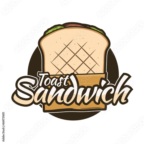 toast sandwich logo template for restaurant