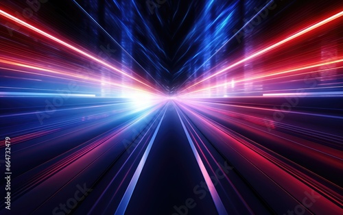 Speeding light lines background