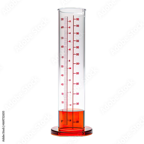 Graduated cylinder on white background png transparent  photo