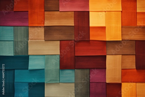 Vintage 70 s Color Palettes  Interior Wall Design with Textured Fabric Surfaces  generative AI