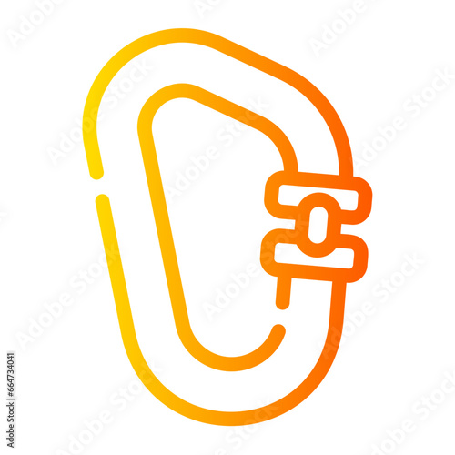 carabiner Line Gradient Icon