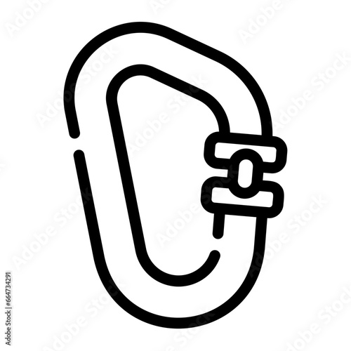 carabiner Line Icon