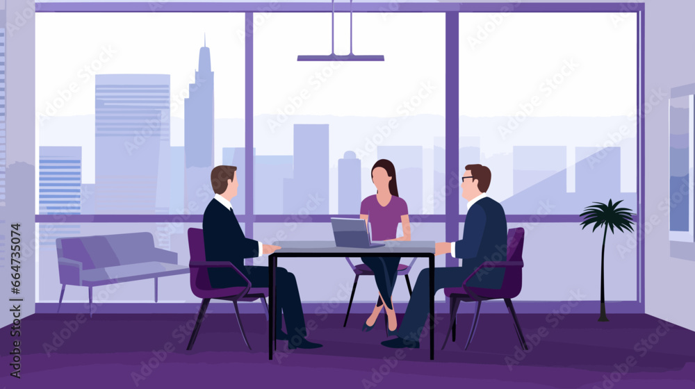 Concept vector illustration of business meeting. Concept vector illustration of business meeting.