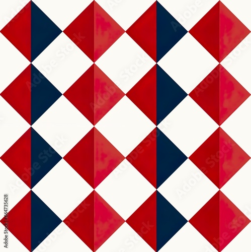 Gingham checker pattern in a red and navy
