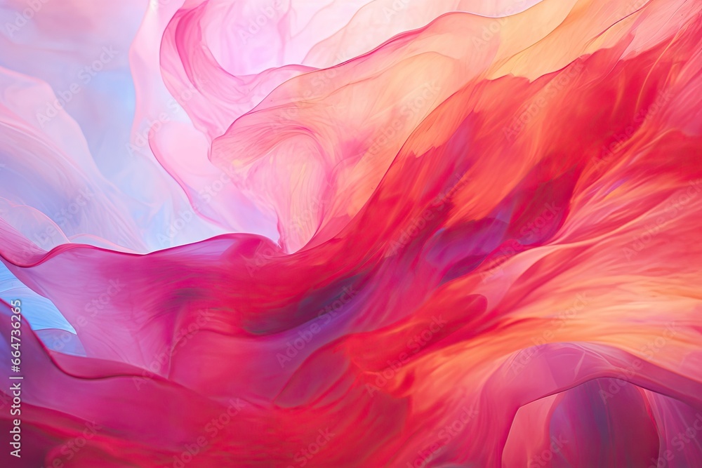 Vibrant Crimson Color: Captivating Light Multicolor Blur Abstraction for Mesmerizing Visuals, generative AI