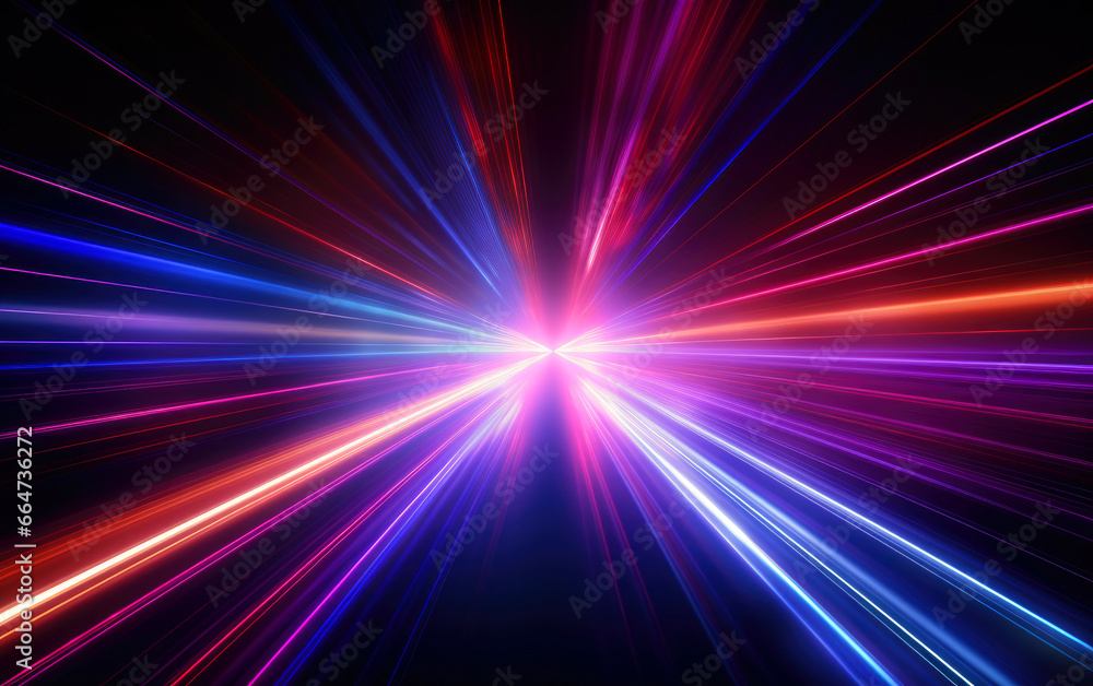 Obraz premium Speeding light lines background