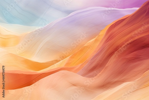 Desert Color Palette: Light Multicolor Blur Abstraction - Exploring the Harmonious Blend of Desert Hues and Ethereal Blurry Patterns, generative AI © Michael